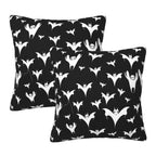 Xzyopcwx Halloween Goth Bats and Moon 2 Pack Throw Pillow Covers Sofa Cushions Covers Living Room Bedroom Bed Covers Car Lumbar Covers 18x18 Inches