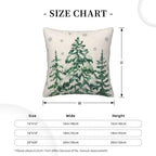 Sunshineyan Christmas Pillow Covers 16X16 Inch Set of 2 Forest Trees Christmas Decor Pillow Covers Green Throw Pillows Winter Christmas Cushion Cases Linen for Home Decor Sofa Couch Living Room