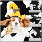 JarThenaAMCS Halloween Ghost Fuzzy Blanket Black White Cute Ghost Boo Throw Blanket Double-Sided Soft Cozy Flannel Blankets for Party Home Bed Sofa Couch, 50 x 60 Inch