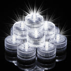 Homemory 12pcs Mini Submersible LED Lights, 150+Hour Waterproof Small Tealight Candles,Battery Operated Underwater EFX Light for Vase,Pool Pond,Halloween Lantern Decor