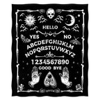 Levens Ouija Board Blanket Gothic Witch Gifts for Halloween Christmas, 50"x60" Horror Spooky Sun Moon Skeleton Skull Witch Tarot Throw Blanket for Women Kids Goth Birthday Gifts for Fortune Tellers