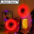 Halloween Window Decorations Indoor Lights, Eyeball Shaped Neon Signs, Red Led Lights Battery Operated Or USB Powered,Cute Gothic Decor for Home, Room, Wall, Office, Mental(2Pack)