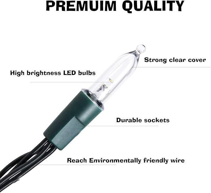 FUNPENY Multi-Colored Christmas Lights, 2 Pack Total 32FT 100LED Battery Operated Mini String Light with 8 Modes, Waterproof Tree Lights for Outdoor Indoor Patio Garden Party Christmas Decorations
