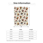 Cute Christmas Dog Head Fuzzy Throw Blanket for Women Men Girls Boys Soft Cozy Fleece Blanket for Bedroom Living Rooms Sofa Couch 50"x40"