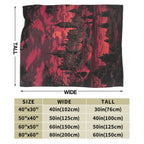 Gothic Blanket for Women Men, Super Soft Funny Cool Red Castle Halloween Gothic Bat Throw Blanket Gifts for Kids Adults, Warm Cozy Fuzzy Plush Fleece Flannel Goth Blankets 50"x40" for Couch Bedding