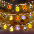 LUTW Halloween Lights Decorations, 10Ft 20 LED Halloween Lights Battery Operated with Timer Waterproof, 8 Lighting Modes, Cute Halloween's String Light for Indoor Outdoor Window Porch Decor