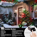 LAMPHOME 33ft Christmas Decorative Mini Lights, 100 LED Transparent Wire Fairy Starry String Lights Plug in, 16 Lighting Modes for Outdoor Xmas Tree Wedding Party Decoration (Red/Green/White)