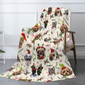 Cute Christmas Dog Head Fuzzy Throw Blanket for Women Men Girls Boys Soft Cozy Fleece Blanket for Bedroom Living Rooms Sofa Couch 50"x40"