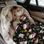 Christmas Cats Throw Blanket - 50"x40" Soft Flannel Fleece Blankets for Couch Sofa Bed, Warm Cozy Lightweight Travel Blanket, for Women Men Kids Cat Lovers