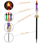 LJLNION Halloween Decorations, 5 Pack Tabletop Candle Lights with Skeleton Ghost Hand, Waterproof Lighted Yard Stakes, Battery Operated for Light Up Halloween Indoor/Outdoor Garden Decor