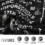 Levens Ouija Board Blanket Gothic Witch Gifts for Halloween Christmas, 50"x60" Horror Spooky Sun Moon Skeleton Skull Witch Tarot Throw Blanket for Women Kids Goth Birthday Gifts for Fortune Tellers