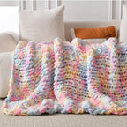 Ultra Soft Chunky Knit Throw Blanket 50x70 Hand Knitted Warm Chenille Throw Blanket, Home Decor Soft Thick Yarn Cable Knit Blanket Breathable Fleece Banket Christmas for Couch Bed Sofa Best Gift