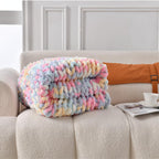 Ultra Soft Chunky Knit Throw Blanket 50x70 Hand Knitted Warm Chenille Throw Blanket, Home Decor Soft Thick Yarn Cable Knit Blanket Breathable Fleece Banket Christmas for Couch Bed Sofa Best Gift