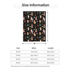 Christmas Cats Fuzzy Fleece Blanket, Soft Cozy Throw Blankets for Couch, Bed, Sofa, for Boys Girls Kids, Cat Lovers 50"x40"