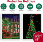 LAMPHOME 66ft Christmas Decorative Mini Lights, 200 LED Transparent Wire Fairy Starry String Lights Plug in, 12 Lighting Modes, for Indoor Outdoor Xmas Tree Wedding Party Decoration (Red+Green)