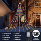 Christmas String Lights Outdoor Decoration 317 LED Star Fairy String Lights 8 Modes & Waterproof for Party Wedding Patio Yard New Year Holiday Indoor Outdoor - Multicolor