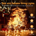 125FT 380 LED Warm Christmas Lights, Plug in Christmas String Lights Connectable, Timer & Memory, Waterproof Twinkle Tree Light for Indoor Outdoor Classroom Patio Yard Holiday Decoration