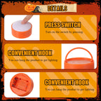 Riakrum 6 Pieces Halloween Remote Timer LED Lights with Remote Summer Halloween LED Pumpkin Lights Battery Operated Lantern Bright Flameless Candle(Orange)