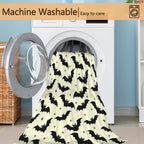 Throw Blanket for Couch,Gothic Bats Plush Fall Throw,Halloween Soft Fluffy Blanket for Sofa Decoration,Flannel Fleece Blanket for Naps,Reading,Traveling,Camping,50 X 60 Inch