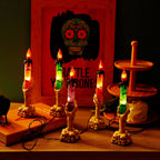 LJLNION Halloween Decorations, 5 Pack Tabletop Candle Lights with Skeleton Ghost Hand, Waterproof Lighted Yard Stakes, Battery Operated for Light Up Halloween Indoor/Outdoor Garden Decor