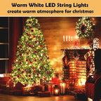Bright Christmas Lights Outdoor 300 LED String Lights, 100ft Connectable 8 Modes Christmas String Lights Tree Lights for Home, Party, Holiday, Indoor Xmas Decorations Warm White