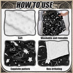 Gilprop Halloween Gothic Baby Blanket Soft Bat Moon Flannel Newborn Gothic Throw Blanket Goth Stuff for Newborn Girls Boys Nursery Halloween Bedroom Sofa Crib Decor 40 x 30 Inch