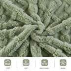 Aganear Flannel Throw Blanket - Cozy Soft Lightweight Fuzzy Blanket for Women Portable Throw Blankets for Couch, Warm Present for Birthday, Christmas, Halloween, Housewarming(50"x60", Sage Green)