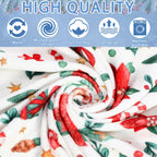 Gilprop 10 Pcs Christmas Throw Blanket, 51" x 39" Plush Fleece Holiday Blankets with Santa, Snowman, Reindeer Patterns for Sofa, Bed, Dorm, Xmas Party, Winter Decor and Gift
