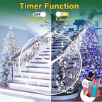 50FT 480 LED Christmas Lights Outdoor Decorations with 90 Drops Timer 8Mode Curtain String Lights Waterproof Plug in Fairy Lights for Indoor,Xmas,Party,Patio,Window,Fence,Trees Decor(Cold White)