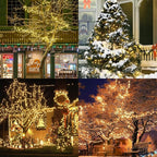 WATERGLIDE 1000 LED Christmas String Lights, 328 FT Green Wire LED Decorative Fairy Lights with Remote & 8 Modes, Waterproof for Outdoor Xmas Holiday Party Garden Wedding Home Decor, Warm White