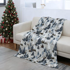 VigorSpring Christmas Throw Blanket - 60x80 inches, Holiday Christmas Tree Reindeer Snowflakes Fleece Blanket Winter Soft Blanket for Couch Sofa Bed Lounging, Ideal Gifts for Kids Adults Wife Self