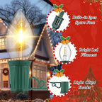 25 FT C9 LED Christmas Lights Outdoor with Clips, Large Bulb Christmas String Lights with Christmas Light Clips, Warm White Christmas Roofline Lights for House and Garden Xmas Decoration