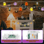 LUTW Halloween Lights Decorations, 10Ft 20 LED Halloween Lights Battery Operated with Timer Waterproof, 8 Lighting Modes, Cute Halloween's String Light for Indoor Outdoor Window Porch Decor