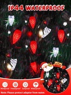 240 LED 78FT C6 Christmas String Lights, Super Long Christmas Lights Outdoor Indoor with 13 Modes & Timer, Waterproof Fairy Twinkle Light Plug in for Tree Garden Party Xmas Decorations (Red & White)