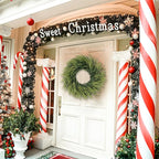 24 inch Norfolk Pine Wreath, Realistic Christmas Wreath for Front Door,Artificial Real Touch Green Wreath Greenery for Door Wall Windows Mantle Outdoor Christmas Decoration