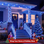 264FT 800 LED Christmas Lights with Timer, Twinkle Fairy Lights String with 8 Flashing Modes String Lights for Indoor Bedroom Outdoor Christmas Trees Garland Wreath Holiday Decorations, Blue