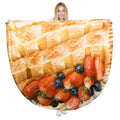 Catalonia Funny Fruit Pie Wrap Blanket for Kids & Adults, Quirk Gifts for Teenage Boys & Girls, Halloween Throw Blanket for Bed & Sofa, 59 inch