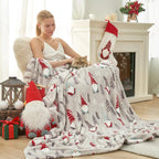 Cozy Bliss Gnome Throw Blanket Christmas Blanket Warm MilkyPlush™ Throw Blanket, Ultra Soft Cozy Blanket for Couch,Sofa and Bed(Xmas Gnome,50"x60")