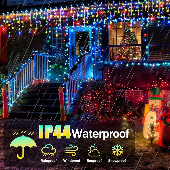 98FT Christmas Lights Outdoor Decorations 900LED Fairy String Light 12 Lighting Modes with Timer Memory Waterproof Christmas Light for Yard Roof Party Holiday Wedding Garden Decor