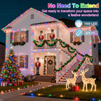 1500LED Christmas Lights Outdoor Use, 470ft 12 Modes Multicolor LED String Lights with Timer Dimmable, Waterproof Christmas Lights for Tree Wedding Xmas Patio Balcony Garden Decor Multicolor