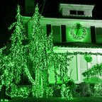 164Ft 500 LED Green Christmas Lights, Waterproof 8 Twinkle with Memory Functions Green String Lights for Indoor Outdoor Tree Garden Christmas Decoration