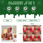 Nord ECO Christmas Throw Blanket, Christmas Decorations Gifts for Women, Sherpa Flannel Fleece Winter Holiday Blanket, Fluffy Cozy Soft Christams Throws for Couch Sofa Bed, ChristamsRhombus, 50" X 60"