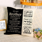 ACAROMAY Birthday Gift for Brother Ideas Decorative Throw Pillow Covers 18 x 18 Inch Life is Better with Brtohers Christmas Halloween Decor Pillow Cases for Home Couch All Seasons (Brother)