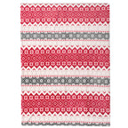 PAVILIA Christmas Throw Blanket | Holiday Christmas Red Fleece Blanket | Soft, Plush, Warm Winter Cabin Throw, 50x60 (Red Snowflakes)