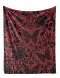 Huglanket Goth Gifts for Women, Butterfly Gifts for Women, Gothic Decor Blanket for Girls on Birthday, Halloween, Christmas, 50"x 65", Red