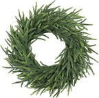 24 Inch Pine Wreath Christmas Wreaths for Front Door, Real Touch Pine Wreath Large Artificial Green Wreaths for Walls Windows Porches Farmhouse Indoor Outdoor Home Decor