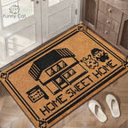 VIKAMA Sweet Home Carpet Creative Doormat Lightweight Welcome Mat Machine Washable Living Room Carpet Rug For Bedroom  Home Dec