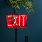 1 Red "EXIT" Sign - Retro Aluminum Wall Art 8x12 Inch, Waterproof & Dustproof Metal Sign for Home, Bar, Cafe, Garage