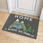 Fun Camping RV Theme Mat for Outdoor Enthusiast Home Front Door Porch Indoor Entryway RV Gear Area Non-Slip Durable Mat