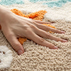 VIKAMA Summer Wave Beach Carpet Bathroom Absorbent Mat Bathtub Foot Mat Easy To Clean Waterproof Carpet Bathroom Mat Decoration